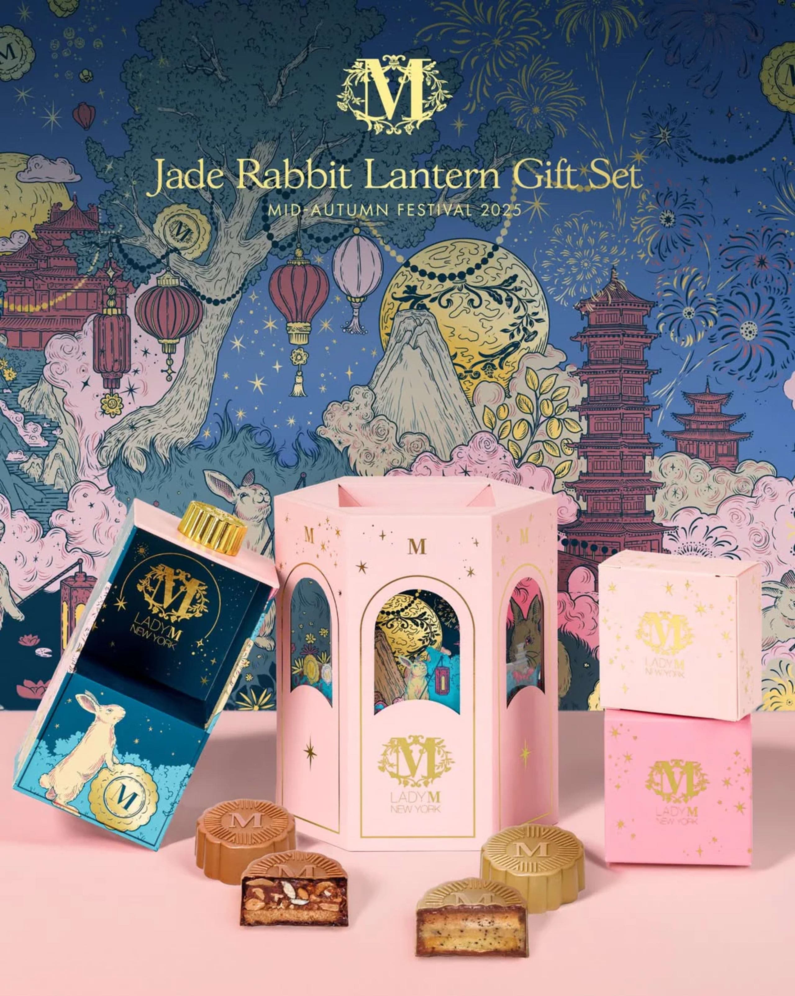 coffret de gâteaux de lune Lady M Mid-Autumn avec scène de princesse illustrée