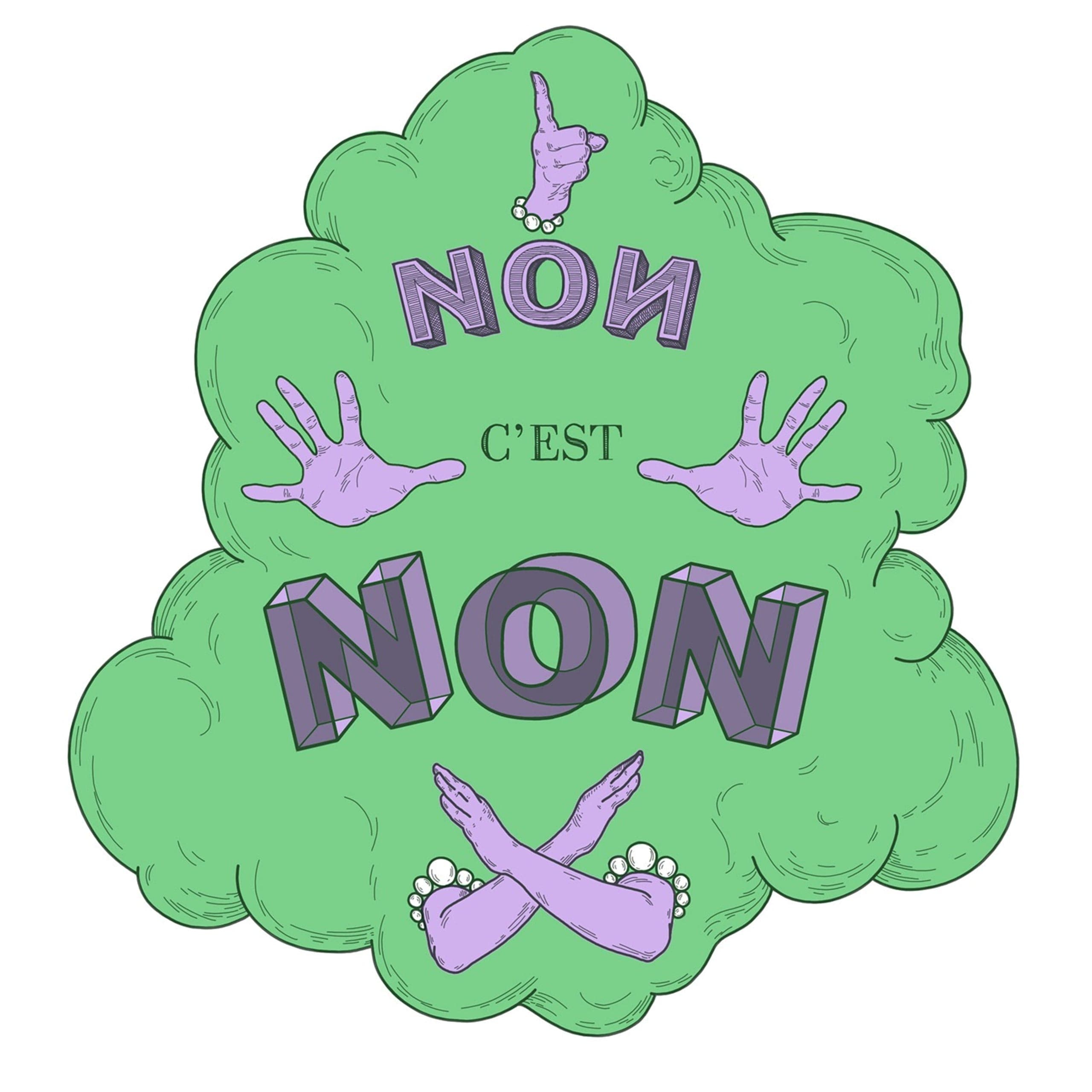 illustration typographique « non c'est non »